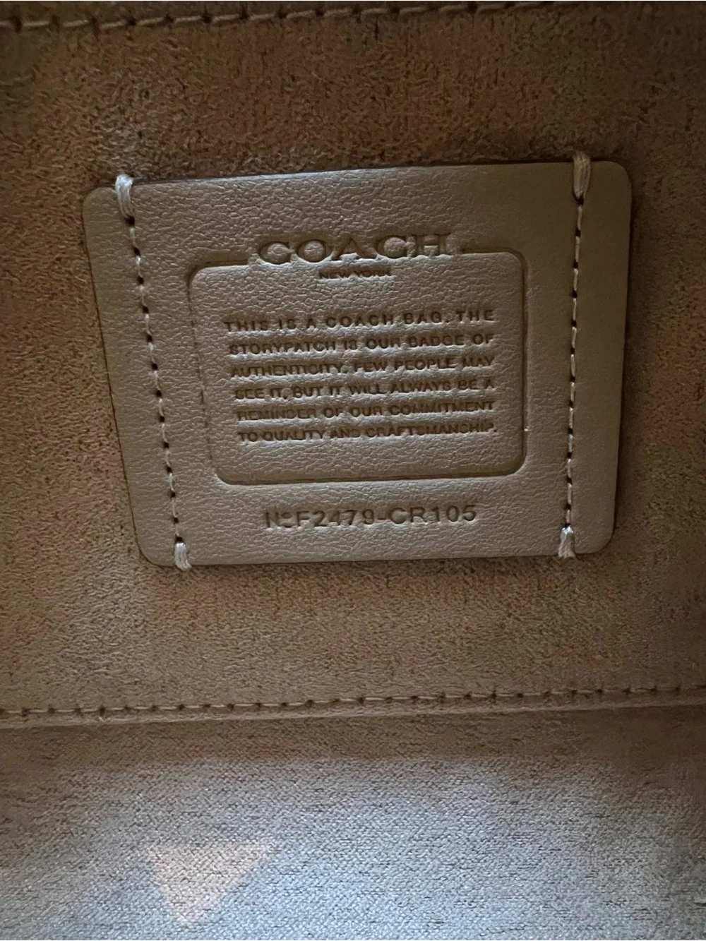 COACH Croc-Embossed Leather Andrea Mini Carryall in a tan colorway